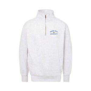 quarter-zip sweatshirt with Mars Hill University and lion logo on the crest