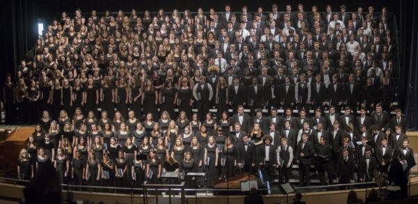 Choral Festival choir on stage