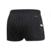 back view of black running shorts