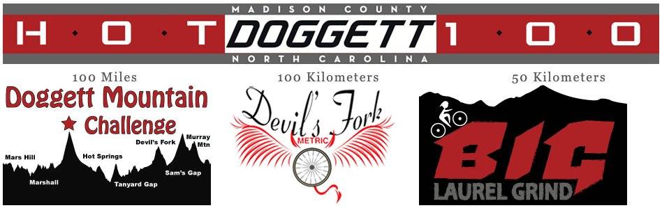 Hot Doggett 100 logo, with panels for the three different rides
