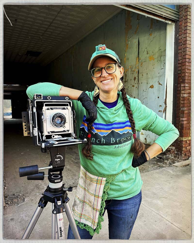 Sarah Decker with her camera