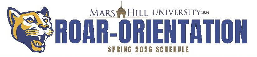 ROAR Orientation Spring 2026 Schedule