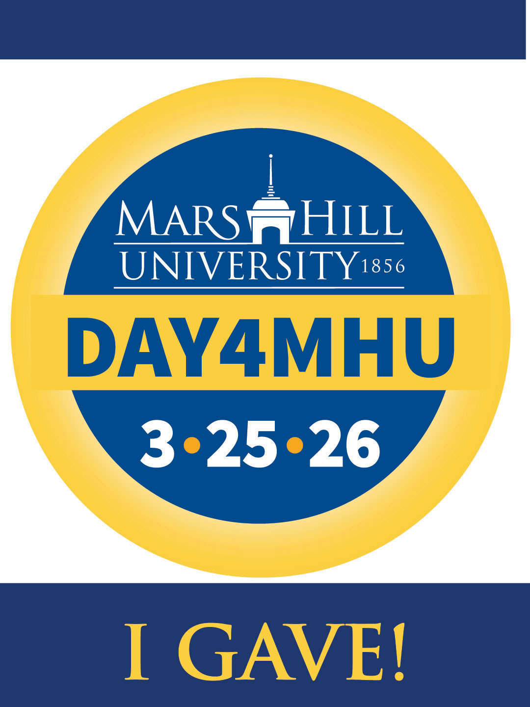 Day4MHU I Gave! vertical graphic with Day4MHU circular logo.